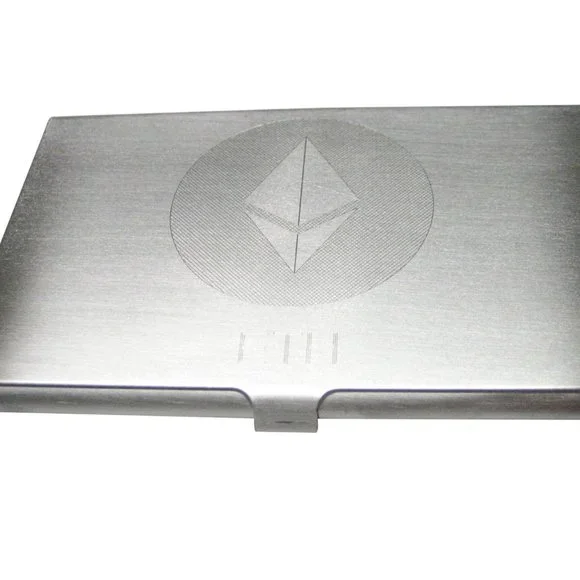 Cardsmiths Ethereum Ballet Limited Edition Wallet Card | Icon Etched Sleek Ethereum Coin Cryptocurrency Blockchain Business Card Holder display picture 1